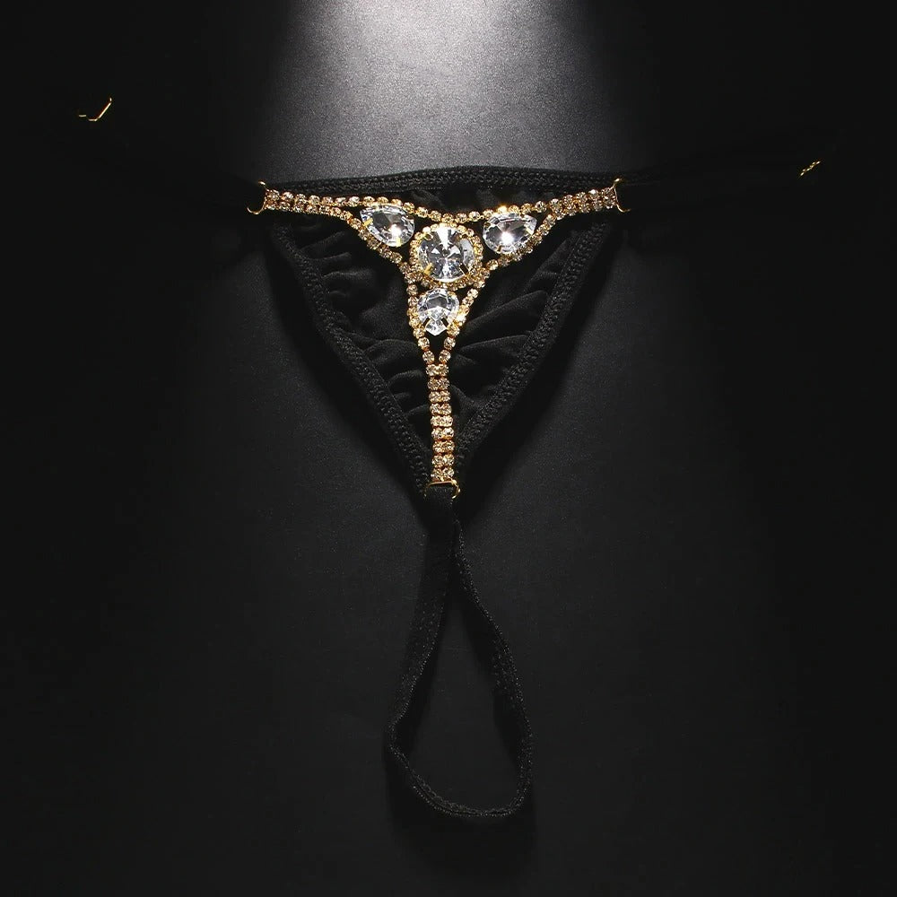 Rhinestones Thong