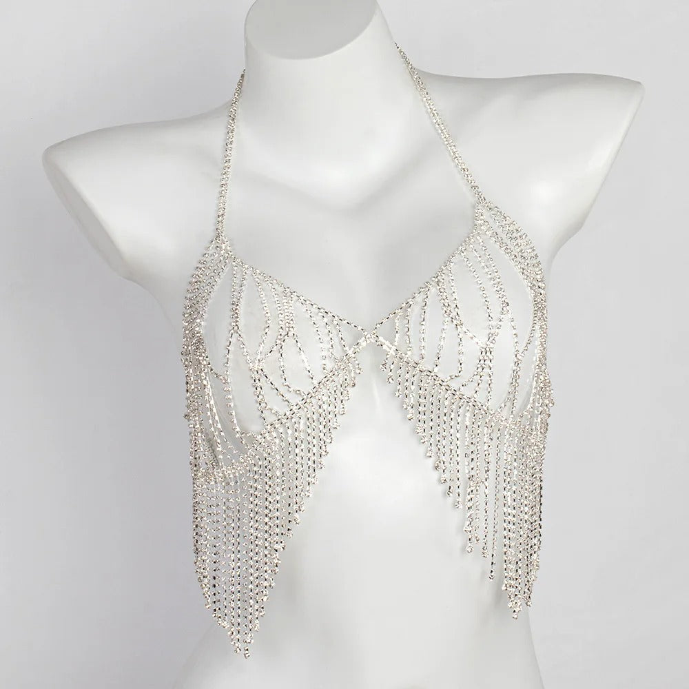 Rhinestones Bra